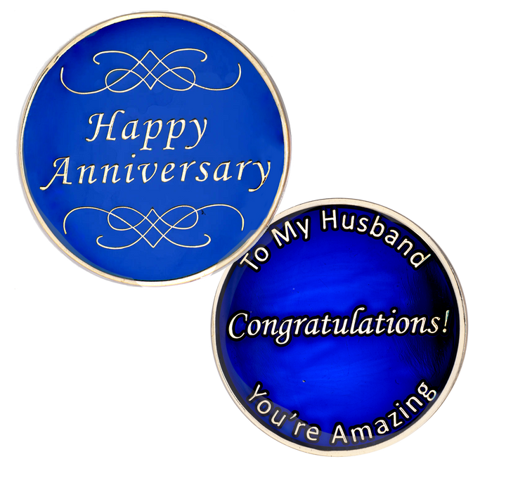 Husband Coin Purple or Blue - Recovery Medallion from Choices Books & Gifts