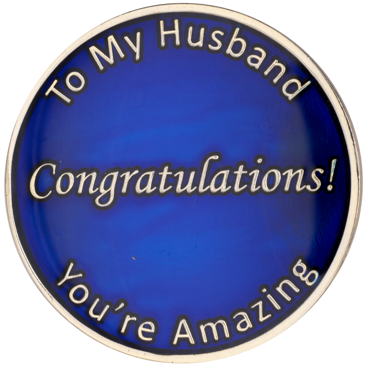 Husband Coin Purple or Blue - Recovery Medallion from Choices Books & Gifts