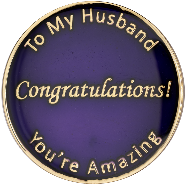 Husband Coin Purple or Blue - Recovery Medallion from Choices Books & Gifts