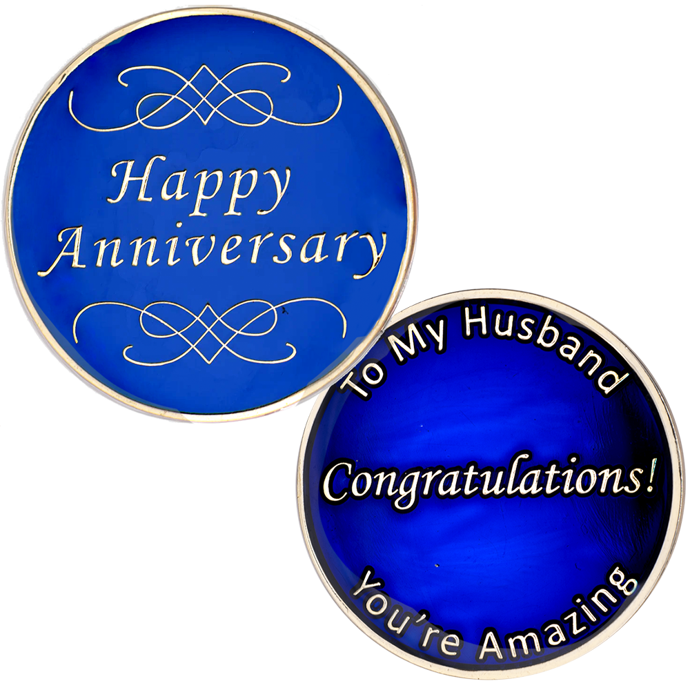 Husband Coin Purple or Blue - Recovery Medallion from Choices Books & Gifts