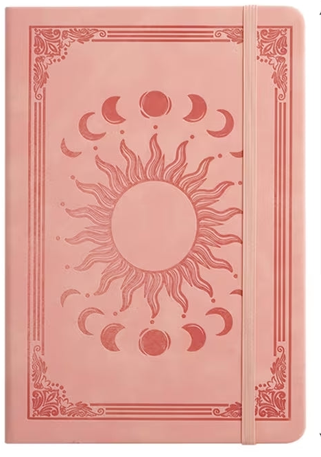 G152. Journal - Sun. Pink, Green, Blue, Brown.