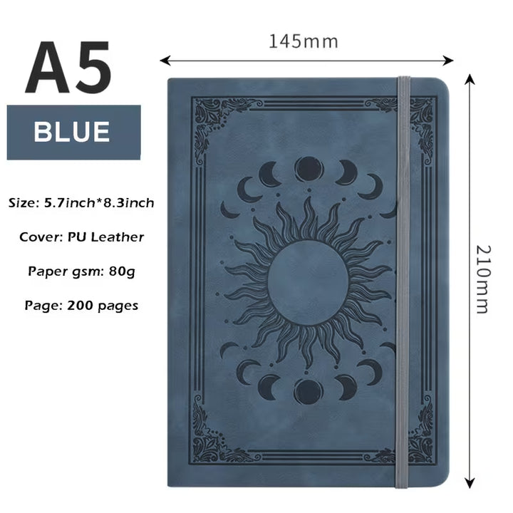 Journal - Sun. Pink, Green, Blue, Brown.