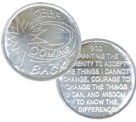 Keep Coming Back AA Aluminum Coin. #C77 - Recovery Medallion from Choices Books & Gifts