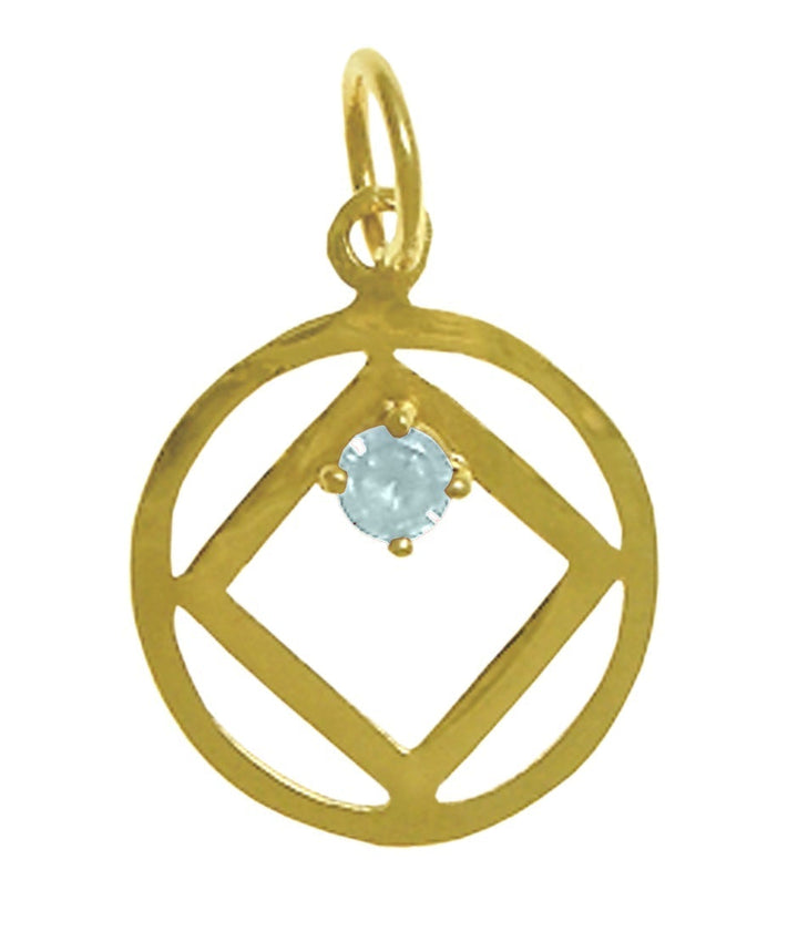 N01. NA Birthstone Pendant - 12 Different Colors, 14 kt Gold. - Premium Jewelry from 12 Step Gold by Jonathan Friedman - Just $140! Shop now at Choices Books & Gifts