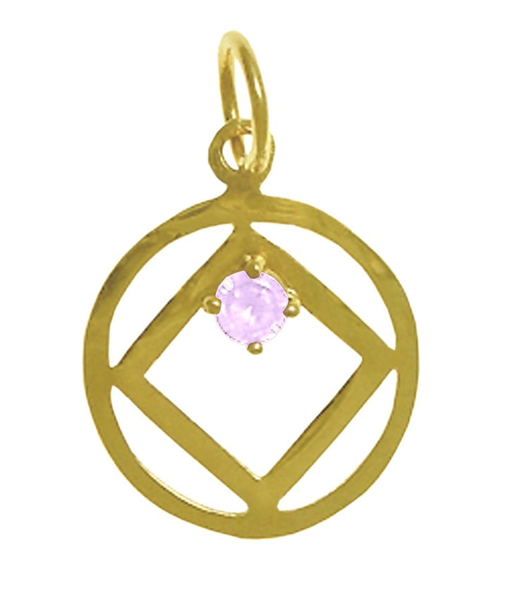 N01. NA Birthstone Pendant - 12 Different Colors, 14 kt Gold. - Premium Jewelry from 12 Step Gold by Jonathan Friedman - Just $140! Shop now at Choices Books & Gifts