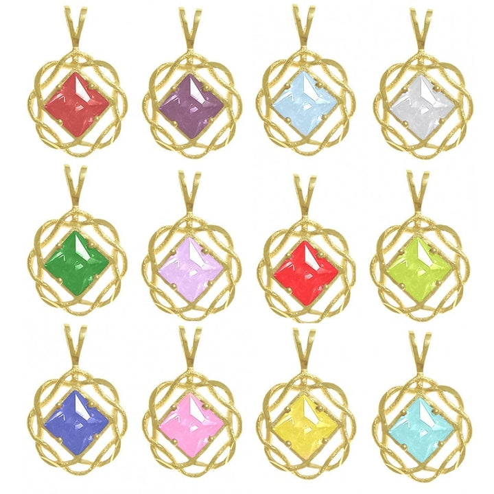 N02. NA Birthstone Pendant - 12 Different Colors, 14 kt Gold. - Premium Jewelry from 12 Step Gold by Jonathan Friedman - Just $254! Shop now at Choices Books & Gifts