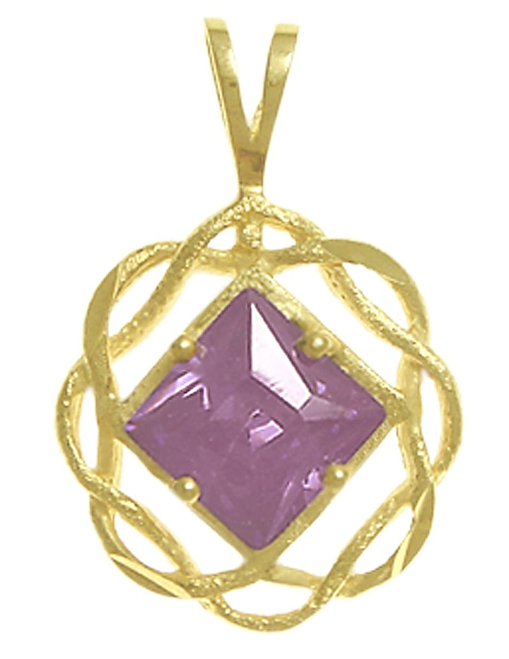 N02. NA Birthstone Pendant - 12 Different Colors, 14 kt Gold. - Premium Jewelry from 12 Step Gold by Jonathan Friedman - Just $254! Shop now at Choices Books & Gifts