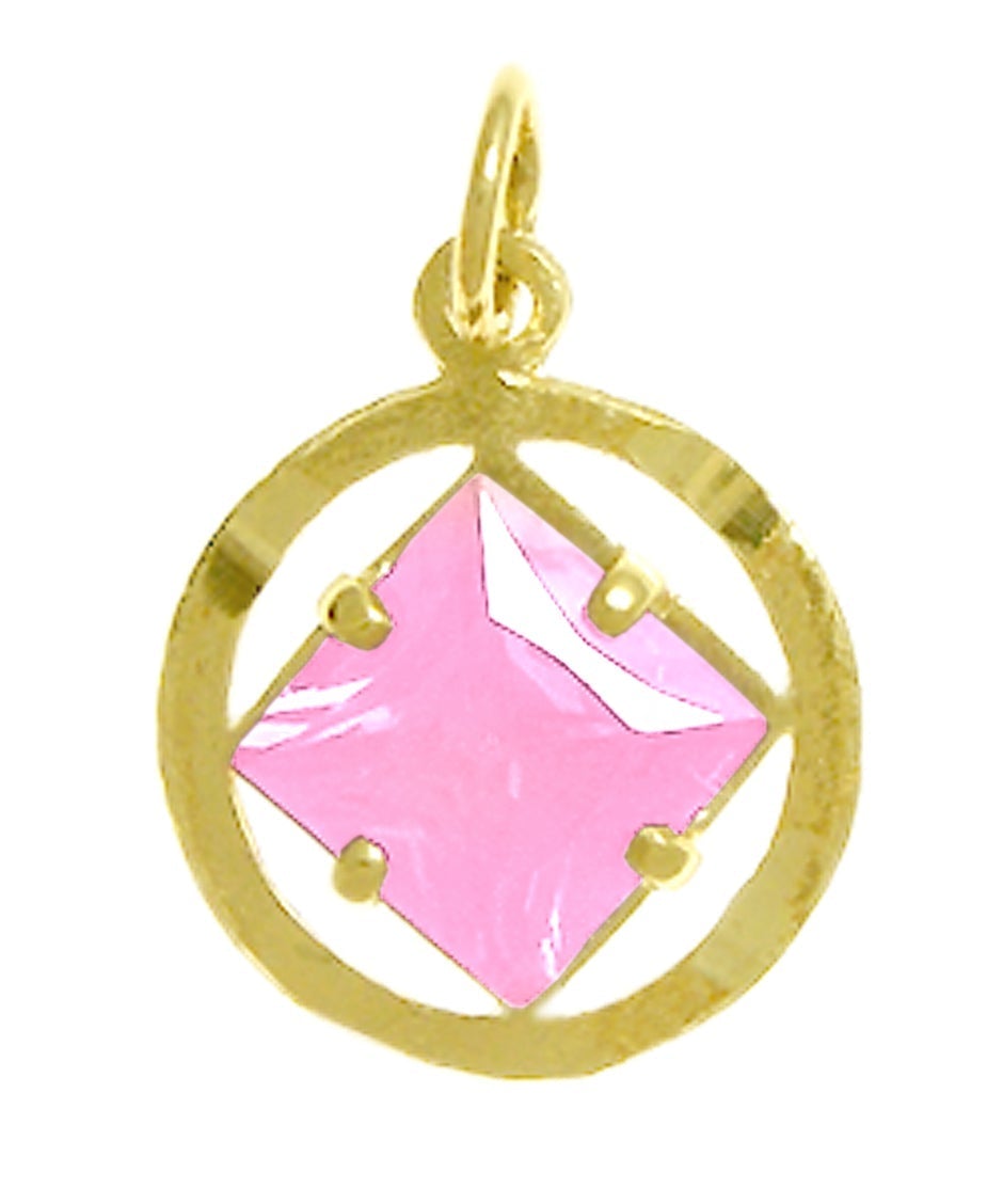 N03. NA Birthstone Pendant - 12 Different Colors, 14 kt Gold. - Premium Jewelry from 12 Step Gold by Jonathan Friedman - Just $149! Shop now at Choices Books & Gifts