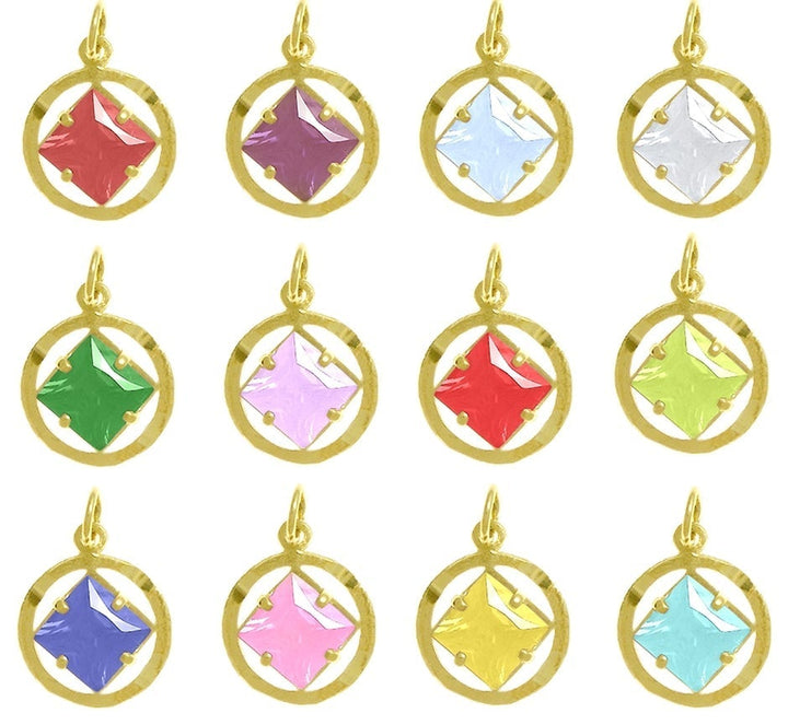 N03. NA Birthstone Pendant - 12 Different Colors, 14 kt Gold. - Premium Jewelry from 12 Step Gold by Jonathan Friedman - Just $149! Shop now at Choices Books & Gifts