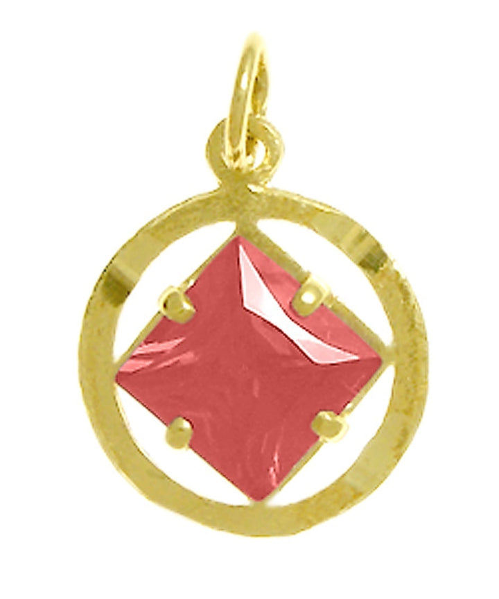 N03. NA Birthstone Pendant - 12 Different Colors, 14 kt Gold. - Premium Jewelry from 12 Step Gold by Jonathan Friedman - Just $149! Shop now at Choices Books & Gifts