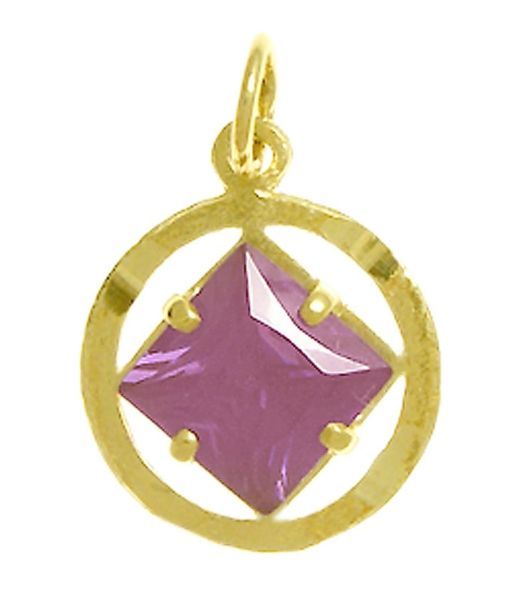 N03. NA Birthstone Pendant - 12 Different Colors, 14 kt Gold. - Premium Jewelry from 12 Step Gold by Jonathan Friedman - Just $149! Shop now at Choices Books & Gifts
