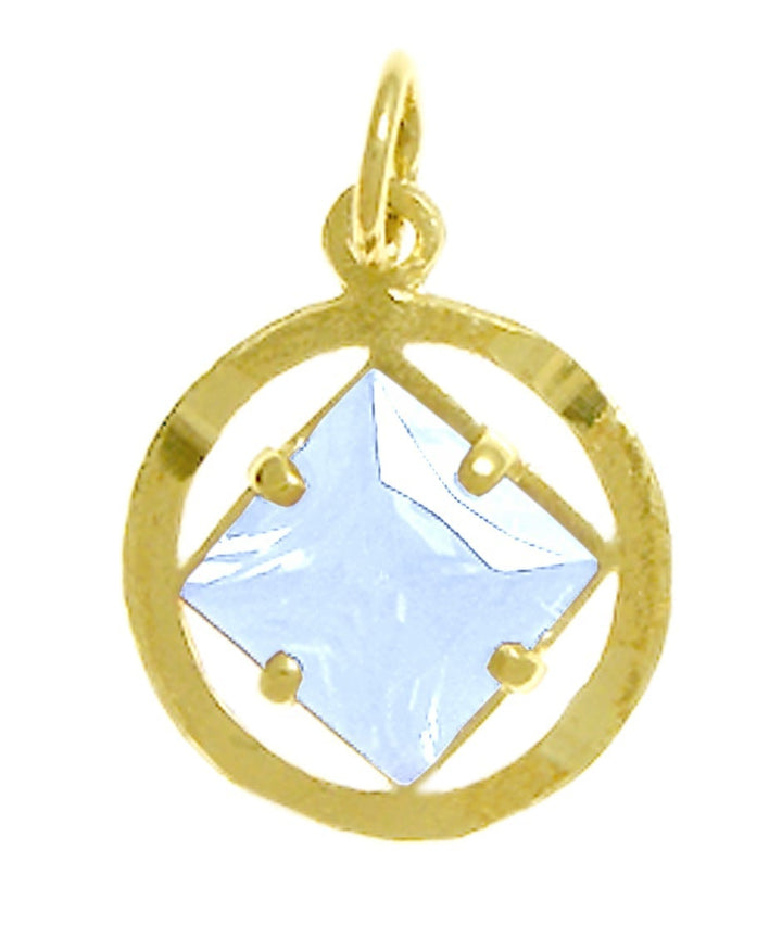 N03. NA Birthstone Pendant - 12 Different Colors, 14 kt Gold. - Premium Jewelry from 12 Step Gold by Jonathan Friedman - Just $149! Shop now at Choices Books & Gifts