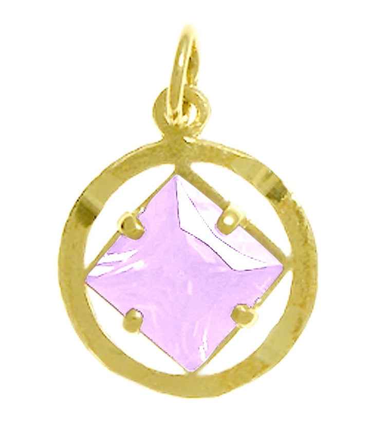 N03. NA Birthstone Pendant - 12 Different Colors, 14 kt Gold. - Premium Jewelry from 12 Step Gold by Jonathan Friedman - Just $149! Shop now at Choices Books & Gifts