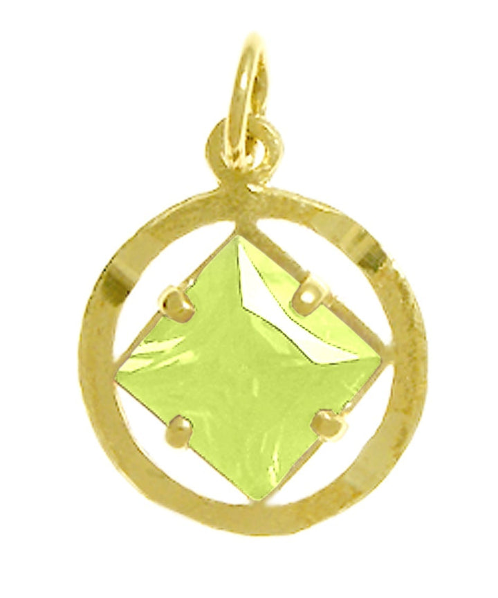 N03. NA Birthstone Pendant - 12 Different Colors, 14 kt Gold. - Premium Jewelry from 12 Step Gold by Jonathan Friedman - Just $149! Shop now at Choices Books & Gifts