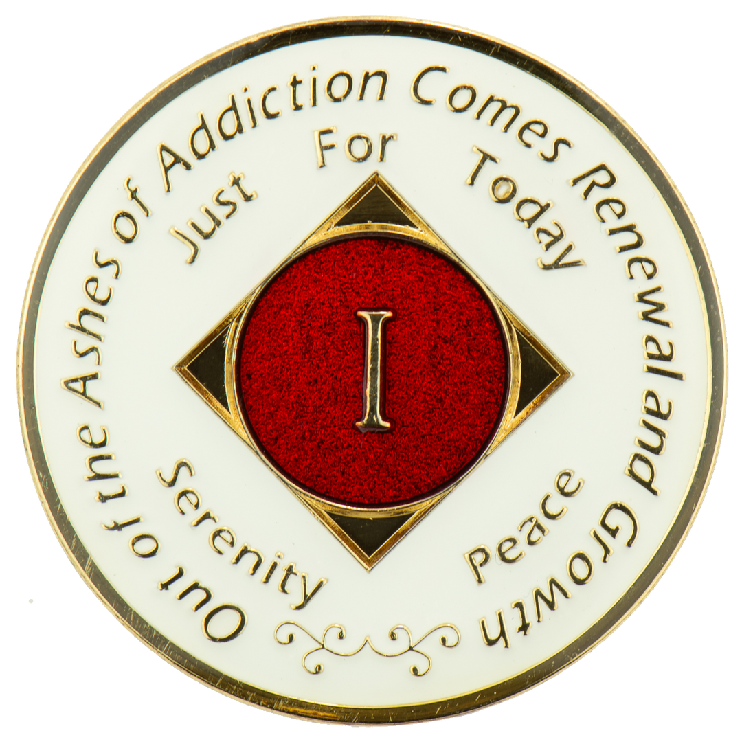 #N09. NA Medallion White/Red (1-40) - Premium Medallions from Choices - Just $13.95! Shop now at Choices Books & Gifts