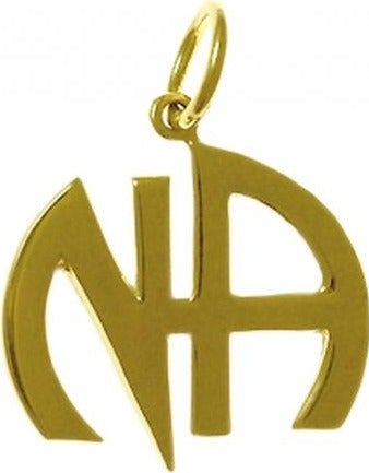 N10. NA Pendant, Smooth Style.  14KT Gold. - Premium Jewelry from 12 Step Gold by Jonathan Friedman - Just $165! Shop now at Choices Books & Gifts