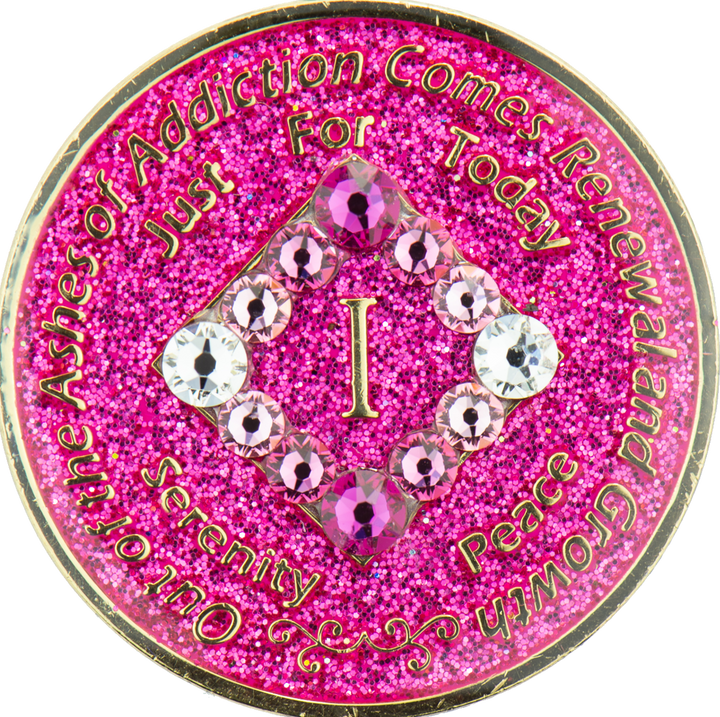 #N12. NA Glitter Pink w Pink Trans (1-45)