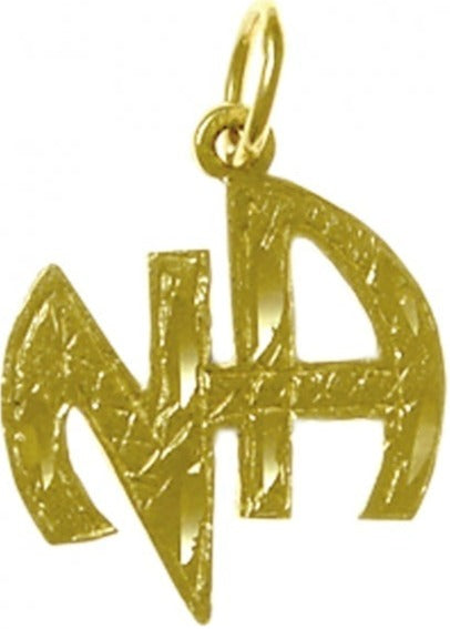 N12. NA Pendant, Smooth Style.  14KT Gold. - Premium Jewelry from 12 Step Gold by Jonathan Friedman - Just $165! Shop now at Choices Books & Gifts