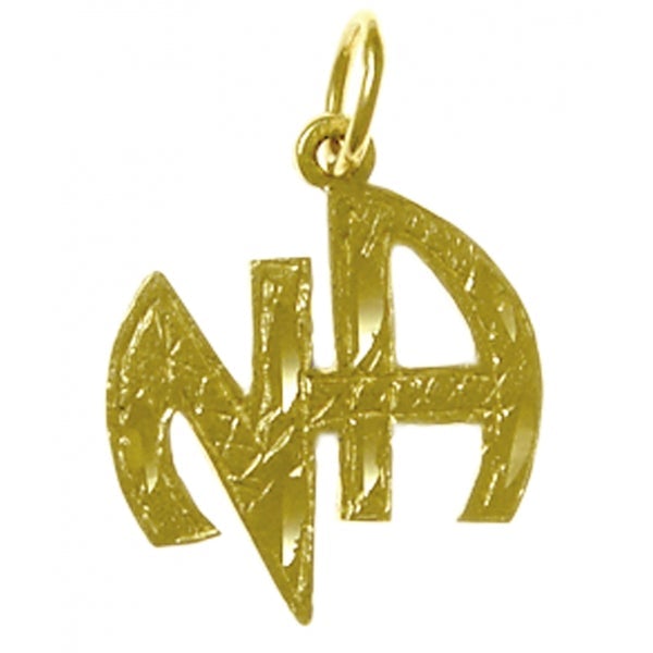 N12. NA Pendant, Smooth Style.  14KT Gold. - Premium Jewelry from 12 Step Gold by Jonathan Friedman - Just $165! Shop now at Choices Books & Gifts
