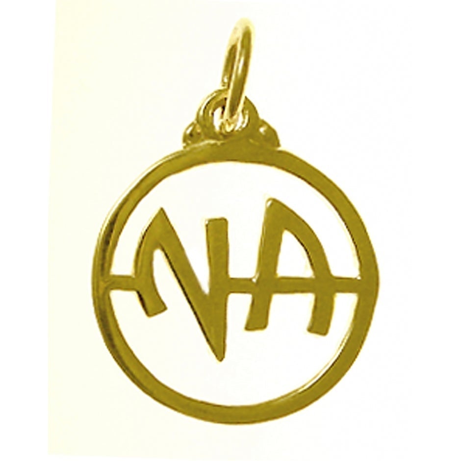 N14. NA Initials, Medium Size, Pendant 14KT Gold. - Premium Jewelry from 12 Step Gold by Jonathan Friedman - Just $175! Shop now at Choices Books & Gifts