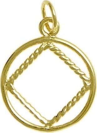 N16. NA Twist Wire Pendant.  14KT Gold. - Premium Jewelry from 12 Step Gold by Jonathan Friedman - Just $143! Shop now at Choices Books & Gifts