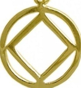 N19. NA Pendant, Medium Sized. 14KT Gold. - Premium Jewelry from 12 Step Gold by Jonathan Friedman - Just $130! Shop now at Choices Books & Gifts