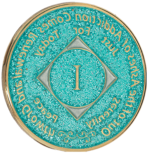 #N27. NA Medallion Glitter Turquoise Coin(1-45) - Premium Medallions from Choices - Just $13.95! Shop now at Choices Books & Gifts