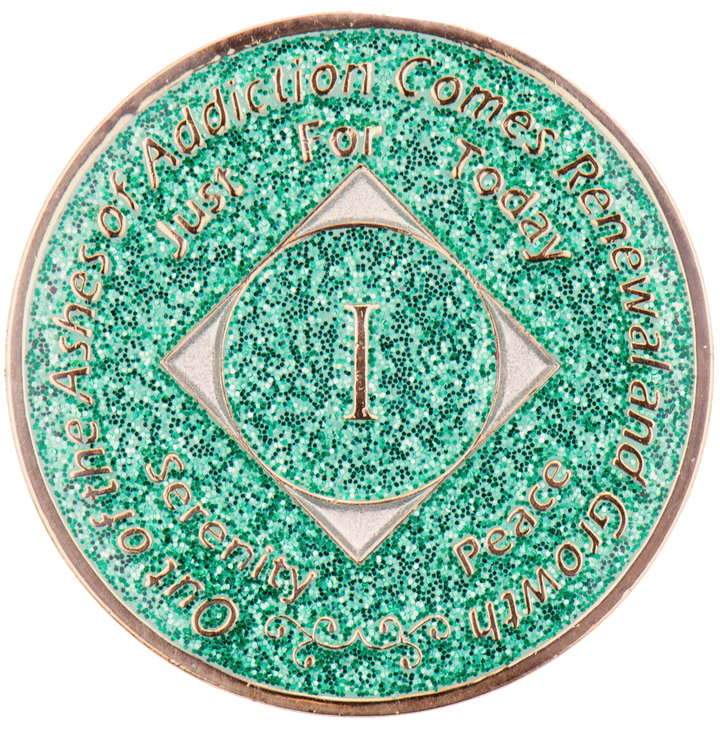 #N27. NA Medallion Glitter Turquoise Coin(1-45) - Premium Medallions from Choices - Just $13.95! Shop now at Choices Books & Gifts
