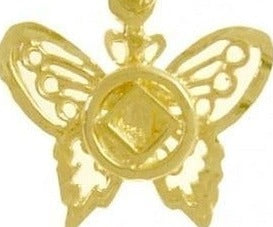 N28. NA Butterfly Pendant. 14KT Gold. - Premium Jewelry from 12 Step Gold by Jonathan Friedman - Just $135! Shop now at Choices Books & Gifts