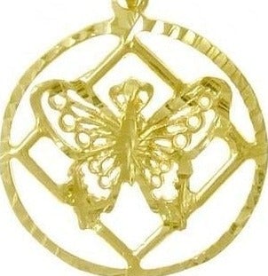 N29. NA w Butterfly Pendant. 14KT Gold. - Premium Jewelry from 12 Step Gold by Jonathan Friedman - Just $299! Shop now at Choices Books & Gifts