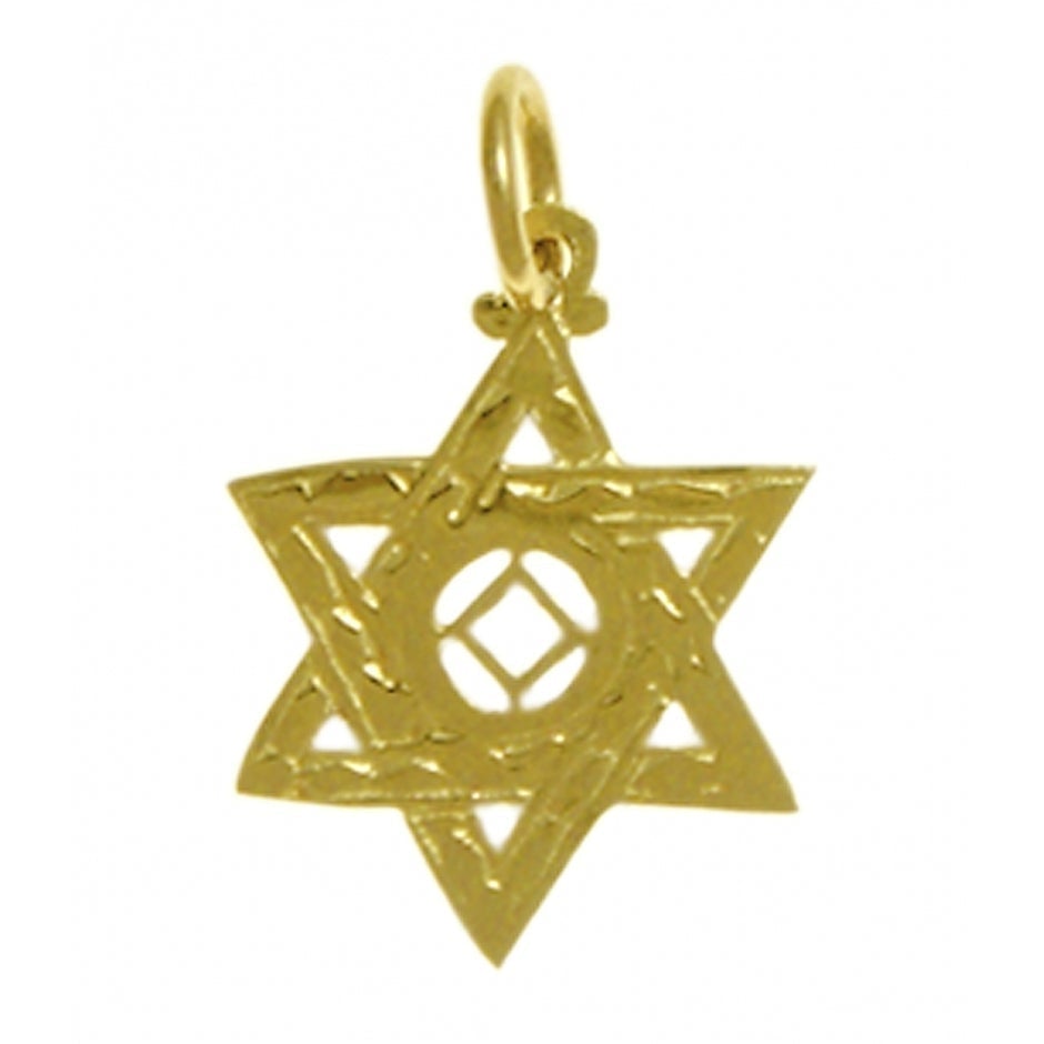 N33. NA Jewish Star of David, Medium Size, Pendant 14KT Gold. - Premium Jewelry from 12 Step Gold by Jonathan Friedman - Just $100! Shop now at Choices Books & Gifts