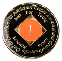 #N34. NA Medallion Black/Orange Coin (1-30) - Premium Medallions from Choices - Just $13.95! Shop now at Choices Books & Gifts