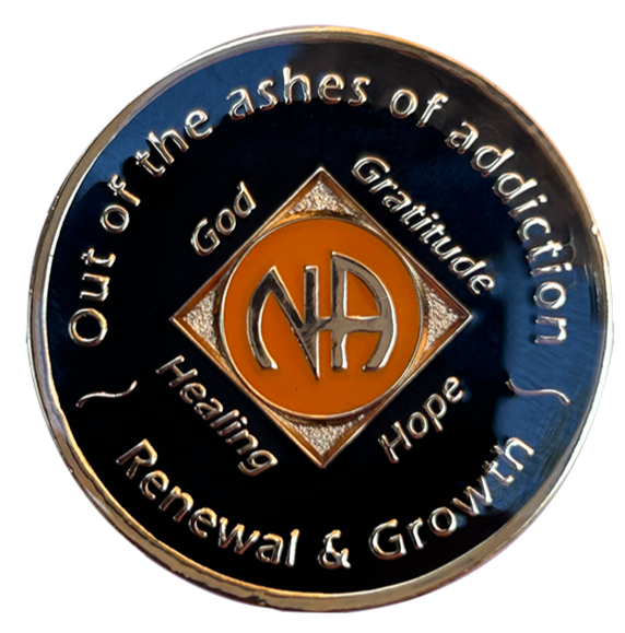 #N34. NA Chip Black/Orange Coin (1-30)