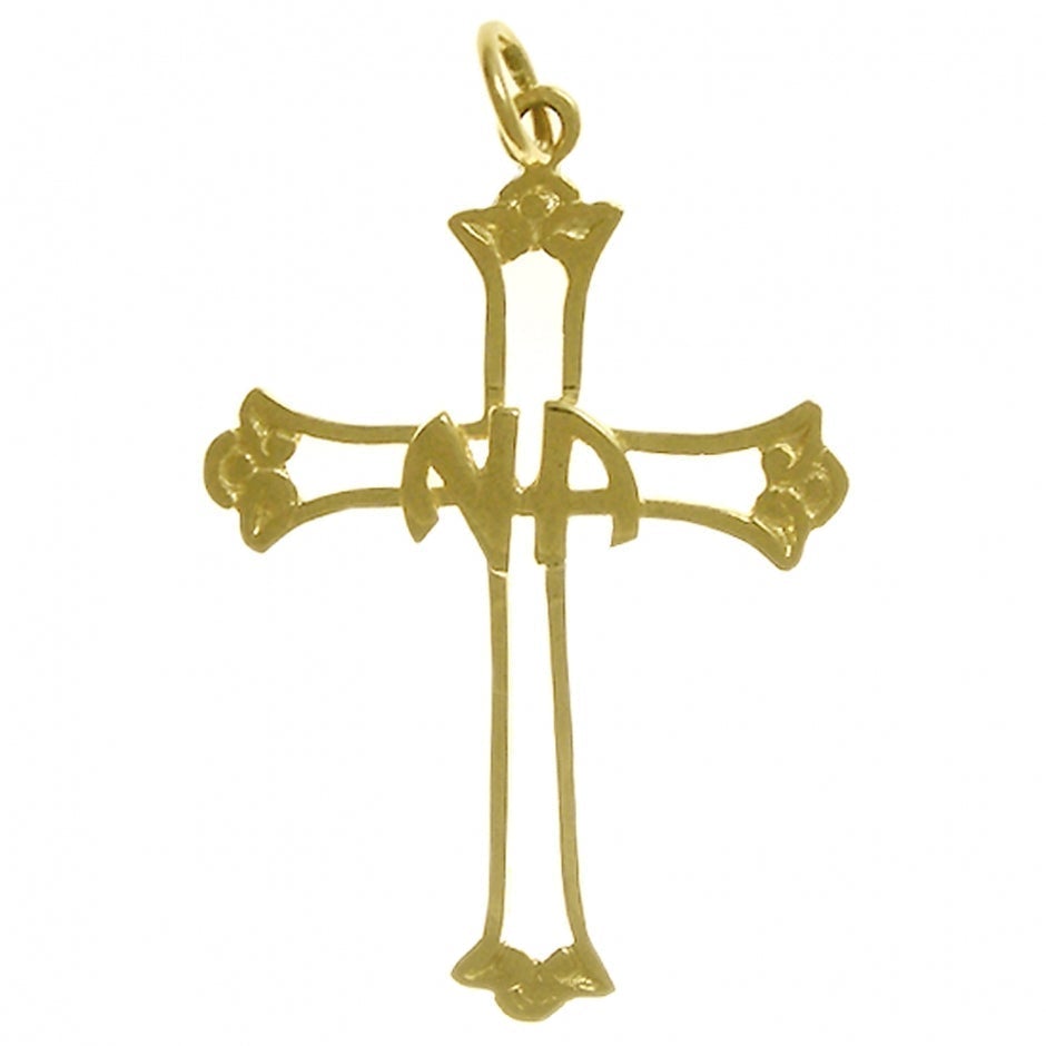 N34. NA Cross Medium, Pendant 14KT Gold. - Premium Jewelry from 12 Step Gold by Jonathan Friedman - Just $225! Shop now at Choices Books & Gifts