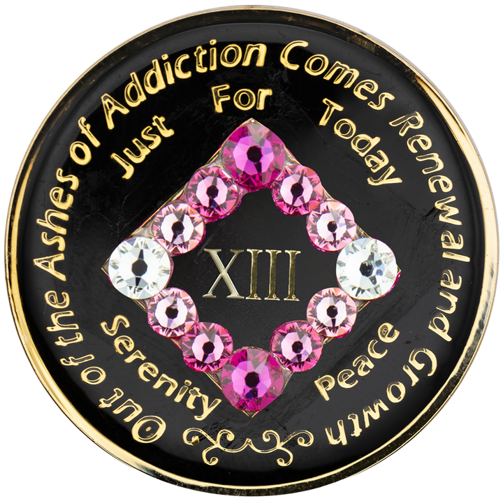 #N37a. NA Black Chip w Pink transition (1-45)