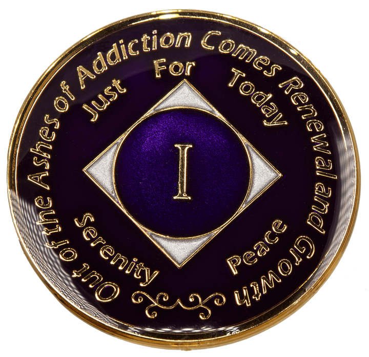 #N39.  NA Medallion Purple (1-45) - Premium Medallions from Choices - Just $13.95! Shop now at Choices Books & Gifts