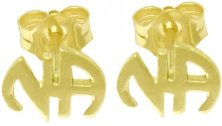 N40.  NA Earrings. 14KT Gold. - Premium Jewelry from 12 Step Gold by Jonathan Friedman - Just $110! Shop now at Choices Books & Gifts