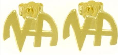 N41.  NA Earrings. 14KT Gold. - Premium Jewelry from 12 Step Gold by Jonathan Friedman - Just $225! Shop now at Choices Books & Gifts