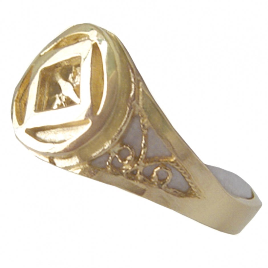 N63. NA Filigree Style Ring, 14kt Gold. - Premium Jewelry from 12 Step Gold by Jonathan Friedman - Just $278! Shop now at Choices Books & Gifts