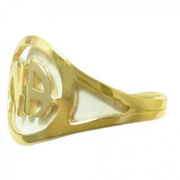 N645. NA Initial Ring, 14kt Gold. - Premium Jewelry from 12 Step Gold by Jonathan Friedman - Just $330! Shop now at Choices Books & Gifts