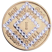NA Bronze with Double Diamond Coin - Recovery Medallion from Choices Books & Gifts