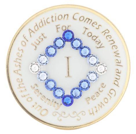 Glow NA with Blue Trans Coin - Recovery Medallion from Choices Books & Gifts