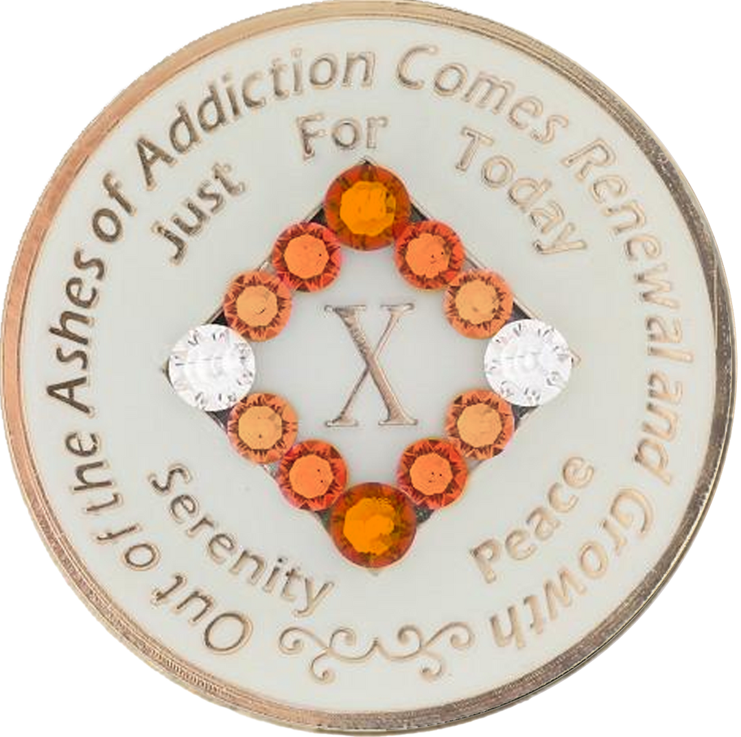 Glow in the Dark NA Chip with Orange Transition - Recovery Medallion from Choices Books & Gifts