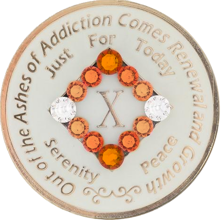 Glow in the Dark NA Chip with Orange Transition - Recovery Medallion from Choices Books & Gifts