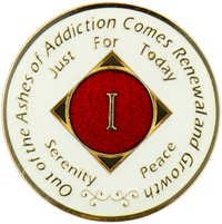 NA Coin, #N03.White/Red NA Medallion (Yrs 1-45)