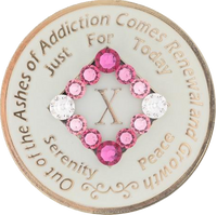 NA Coin, #N05. Glow w Pink Trans (Yrs 1-45)