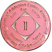 NA Coin, #N16.  Pink NA Medallion (Yrs 1-45)