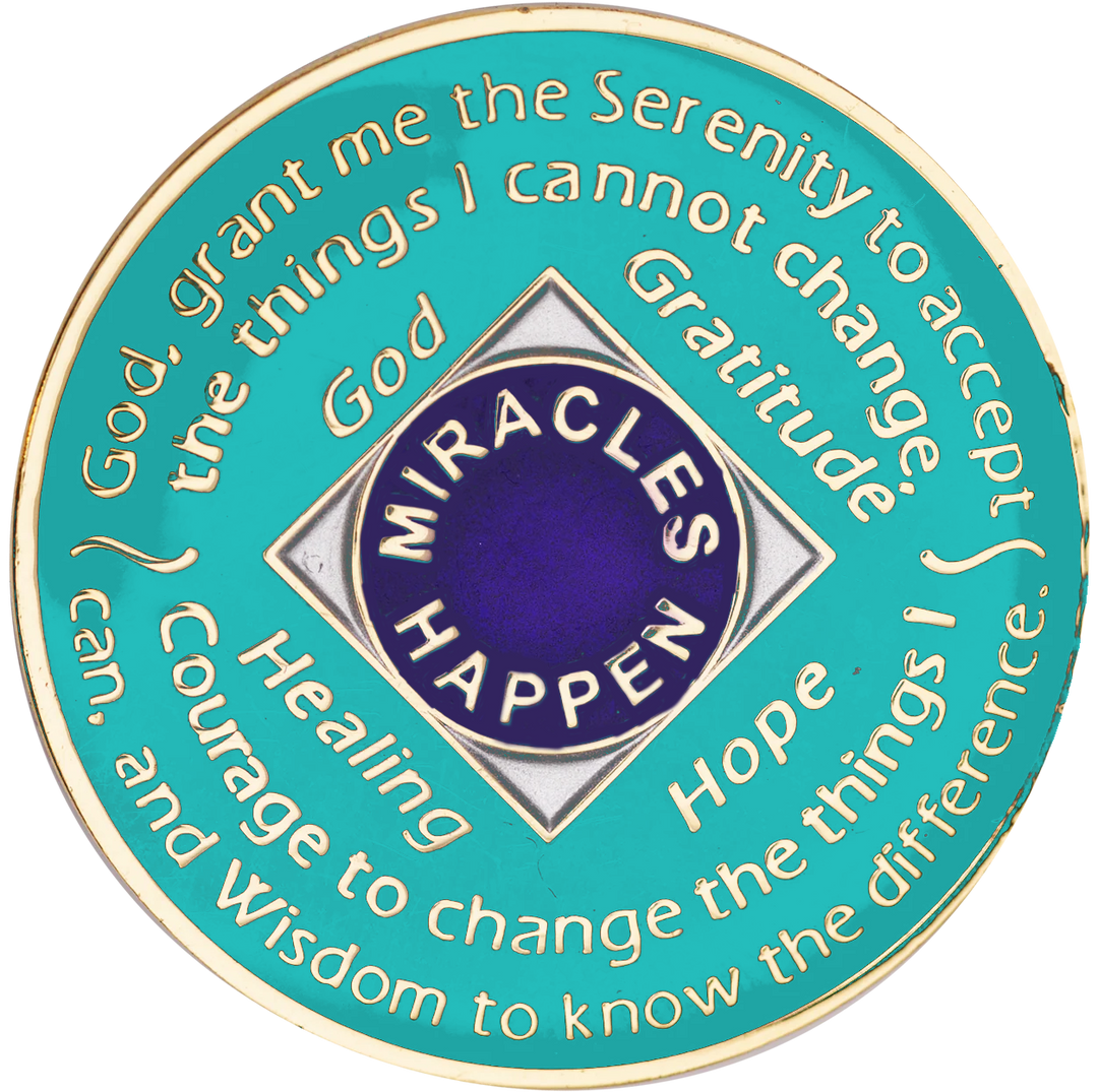 NA Coin, #N28.Turquoise NA Medallion (Yrs 1-40)