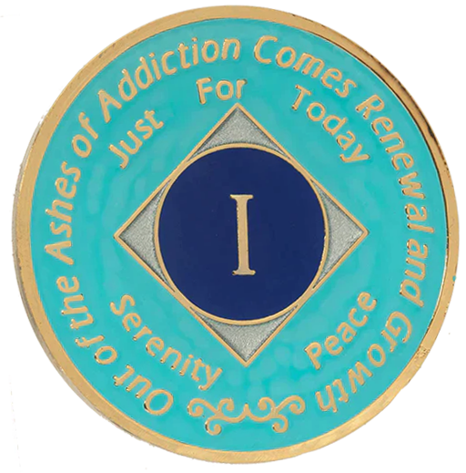 NA Coin, #N28.Turquoise NA Medallion (Yrs 1-40)