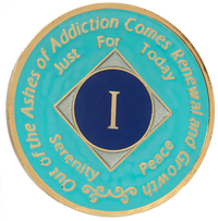 NA Coin, #N28.Turquoise NA Medallion (Yrs 1-40)